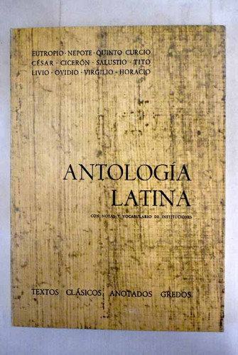 Portada del libro de Antología latina