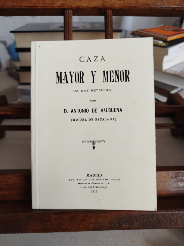 Portada del libro de Caza mayor y menor : (no hay metáfora)