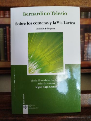 Portada del libro de Sobre los cometas y la Vía Láctea = De cometis et lacteo circulo (Edición bilingüe)