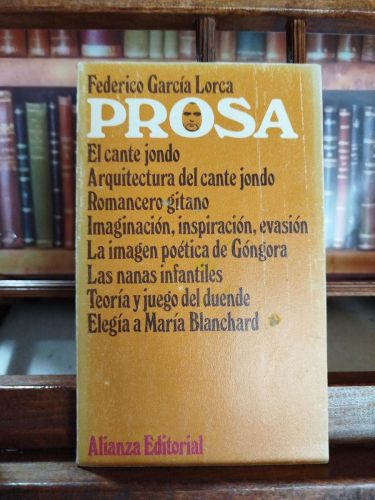 Portada del libro de Obras en prosa.