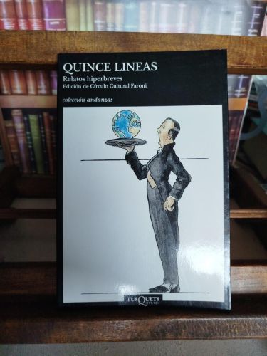 Portada del libro de Quince líneas: relatos hiperbreves.