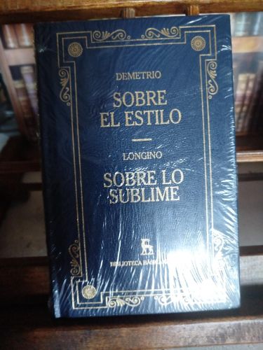 Portada del libro de Sobre el estilo; Sobre lo sublime